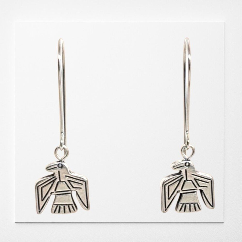 Indio Jewelry Tibetan Silver Thunderbird Earrings #316